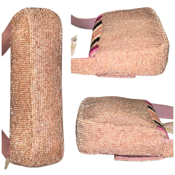 America & Beyond Geometric Chevron Geode Multicolor Beaded Bag NEW NWT - Picture 5 of 8